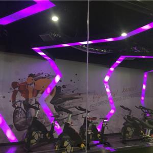 西安凯撒游泳健身单车房灯光工程|单车房灯光|单车房智能灯光|单车房声控灯光|健身房音响首选声际电声